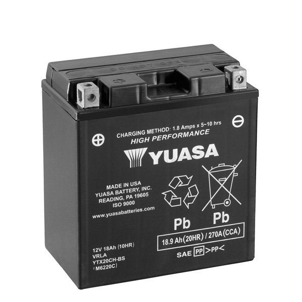 Batteria auto YUASA Moto YTX20CH BS CCA PIOMBO 12V 18Ah 270A